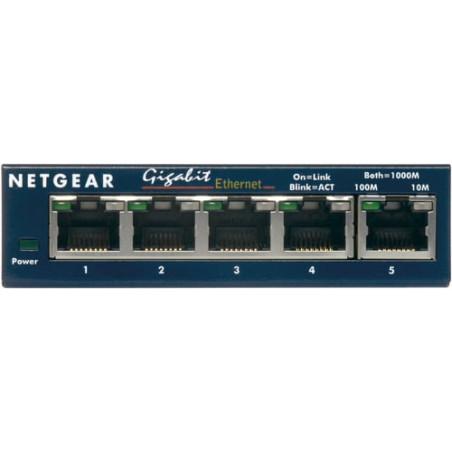 switch netgear 5p gigabit alimentatore esterno case plastica