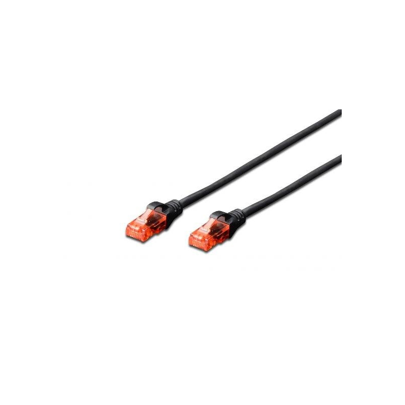 cavo di rete digitus rj45 u/utp cat6 5.00m nero protezione della
