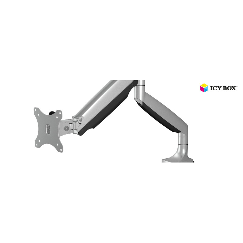 supporto monitor icybox 10-32" 9kg argento/nero [ib-ms503-t]