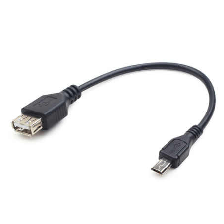 cavo usb gembird usb a a micro usb b m/f 0.15m nero [a-otg-afbm-03]