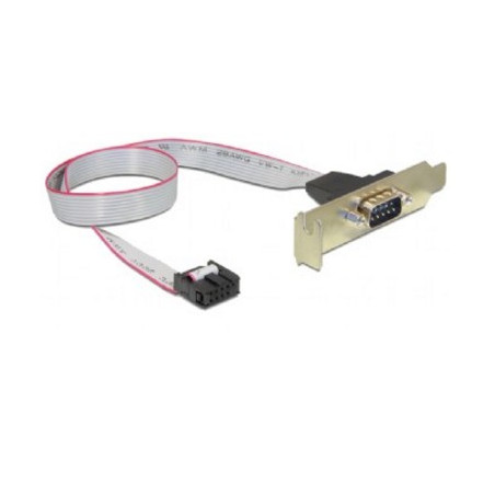 adattatore gembird idc 10pin a db9 serial nero,grigio e argento [cc-db9ml-01]