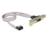 adattatore gembird idc 10pin a db9 serial nero,grigio e argento [cc-db9ml-01]