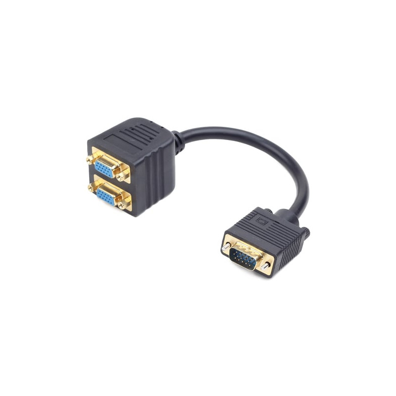 cavo vga gembird vga (d-sub) a 2x vga (d-sub) f/m nero [cc-vgax2-20cm]