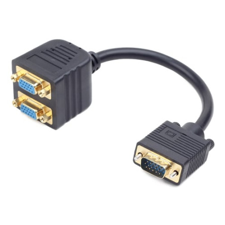 cavo vga gembird vga (d-sub) a 2x vga (d-sub) f/m nero [cc-vgax2-20cm]