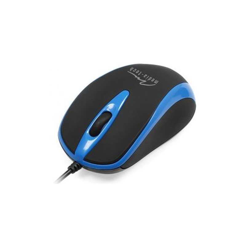 mouse media-tech mt1091b usb 800dpi nero-blu [mt1091b]