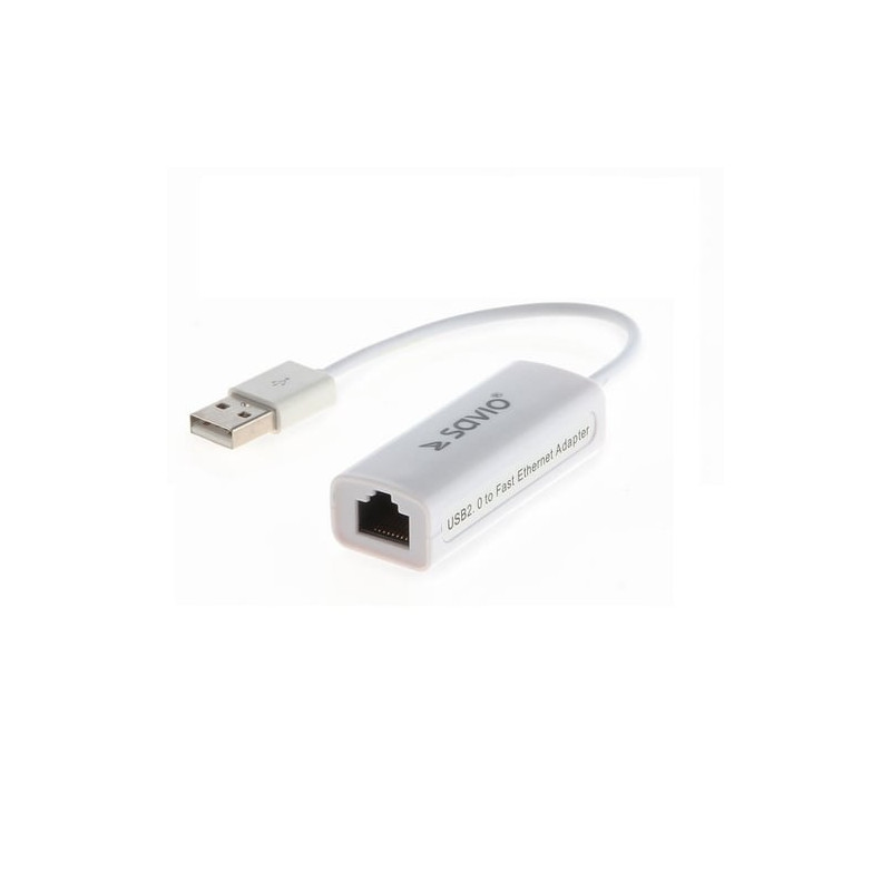 adattatore savio cl-24 usb a rj-45 m/f bianco