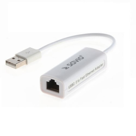 adattatore savio cl-24 usb a rj-45 m/f bianco