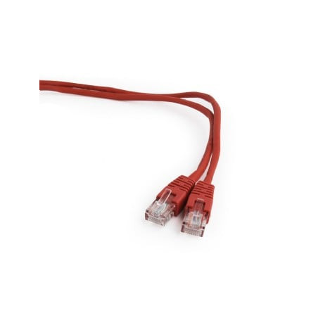 cavo di rete gembird pp12-2m/r 2m cat5e u/utp (utp) rosso