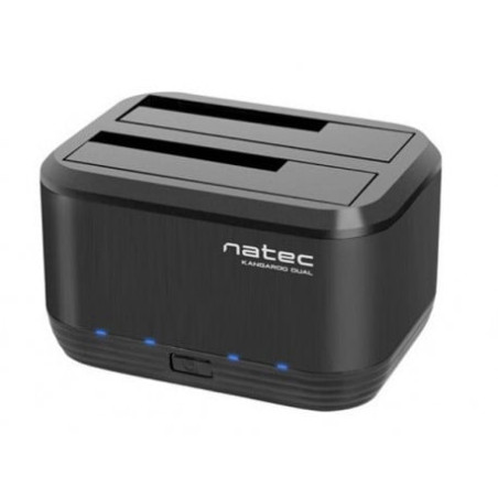docking station hard disk 2.5/3.5 natec dual sata nero [nsd-0955]