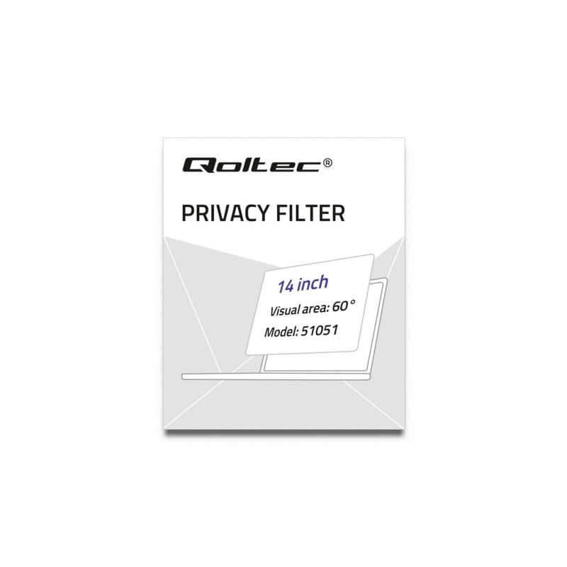 filtro privacy qoltec 51051 14" 16:9 [51051]