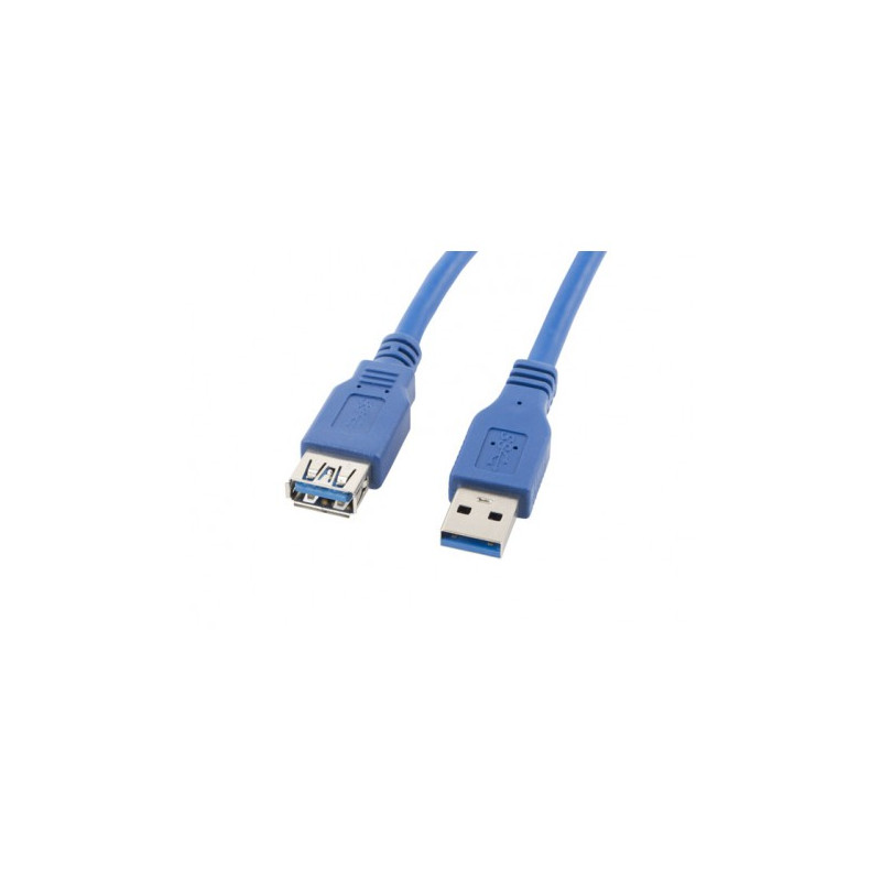cavo lanberg usb 3.0 m/usb 3.0 f 3m blu [ca-us3e-10cc-0030-b]