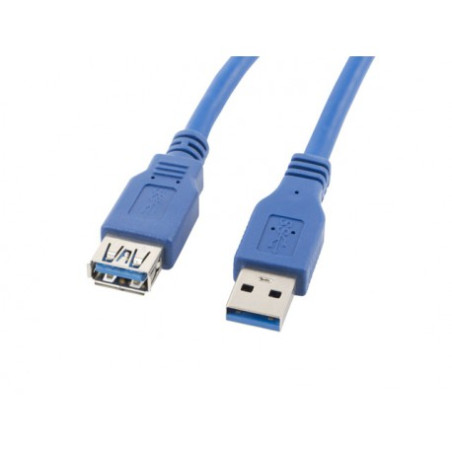 cavo lanberg usb 3.0 m/usb 3.0 f 3m blu [ca-us3e-10cc-0030-b]