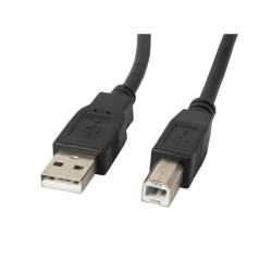 cavo lanberg usb a 2.0 m/usb b 2.0 m 5m nero [ca-usba-11cc-0050-bk]