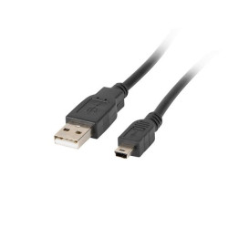 cavo lanberg usb 2.0 m/mini usb m 1,8m nero [ca-usbk-10cc-0018-bk]