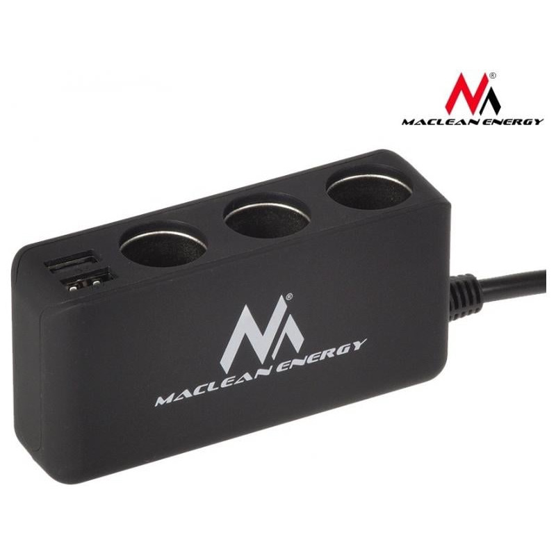 alimentatore da auto maclean mce117 usb multi 3 nero [mce117]