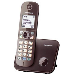 telefono cordless panasonic nero/argento [kx-tg6811 pdb]