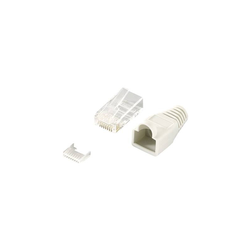 connettore rj45 logilink 100pz grigio [mp0023]