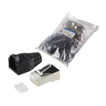 connettore rj45 cat 6, schermato spina dritta poli: 8p8c mp0022 nero