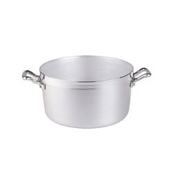 Casseruola alluminio agnelli alta 2 manici cm.28