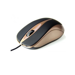 mouse ottico media-tech plano usb nero/oro [mt1091mo]