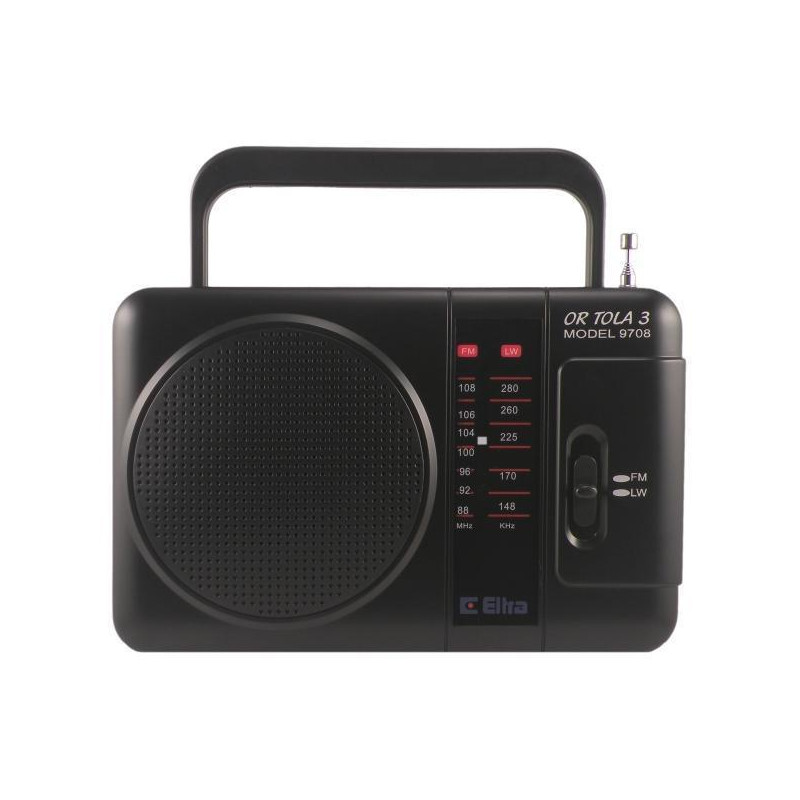 radio eltra tola fm ukf 200x180x50mm nero [ubeltr000000003]