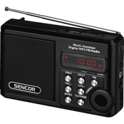 radio portatile sencor srd 215 b usb/mp3/sd nero [ubsecrsrd215bla]