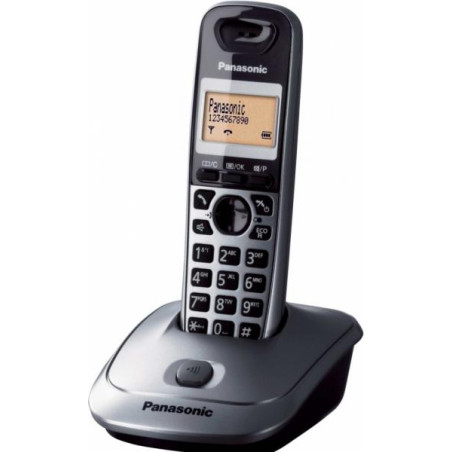 telefono cordless panasonic kx-tg2511 con id grigio [kx-tg2511pdm]