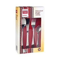set posate lamart carmen lt5001 24pz acciaio inossidabile argento