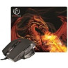 mouse ottico + mousepad rebeltec drago rosso [umrecrpg036]