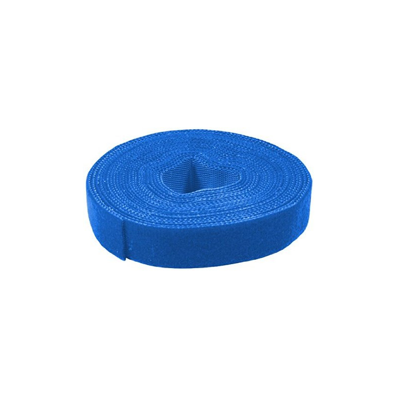 nastro fermacavo logilink in velcro, 4m, blu [kab0053]
