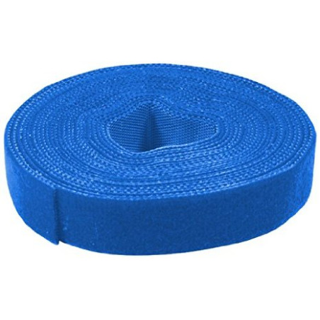 nastro fermacavo logilink in velcro, 4m, blu [kab0053]