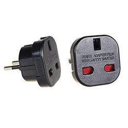adattatore maclean mce72 presa uk per eu, nero [mce72]