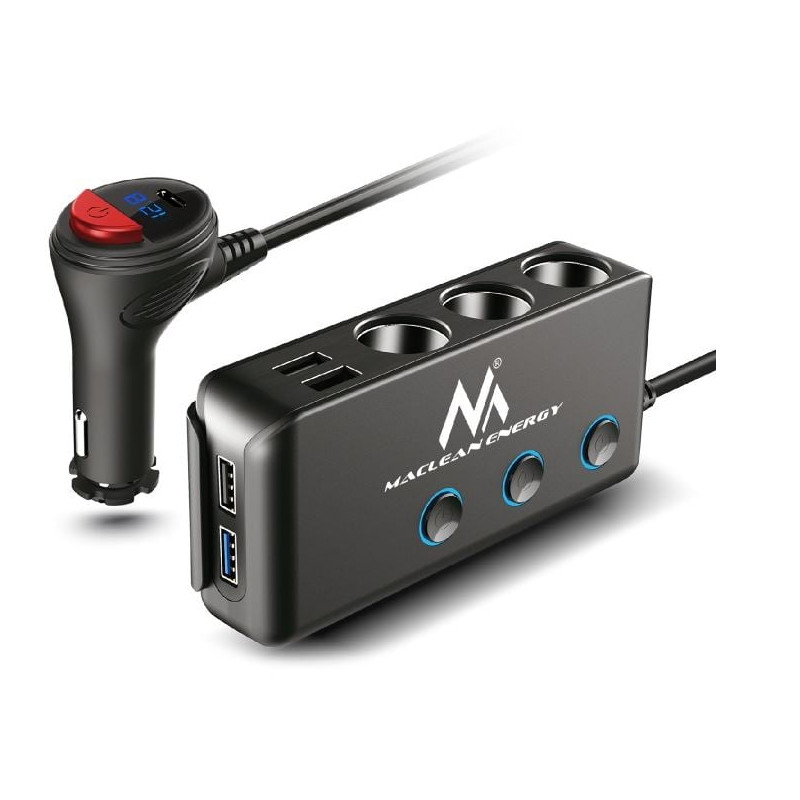 splitter per presa accendisigari maclean mce218 12-24v 4xusb