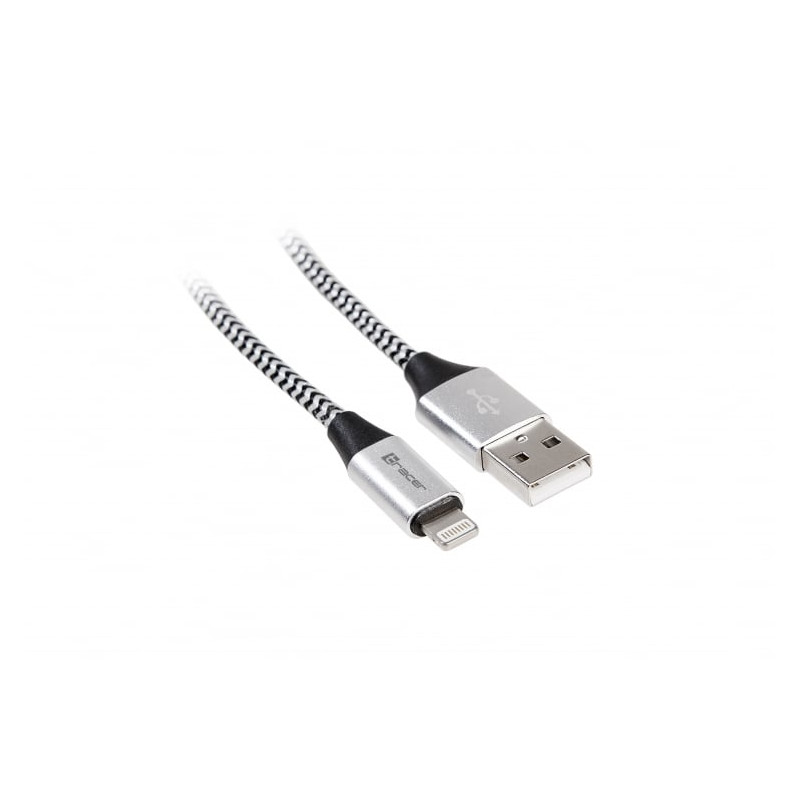 cavo tracer usb 2.0 usb-a a lightning 1,0m nero-blu [trakbk46269]