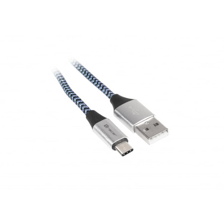 cavo tracer usb 2.0 type-a a type-c 1,0m nero-blu [trakbk46266]