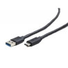 cavo gembird usb 3.0 am a type-c, 0.5m, nero [ccp-usb3-amcm-0.5m]