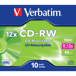 confezione cd-rw verbatim 12x700mb [ecvrbcwh0000001]