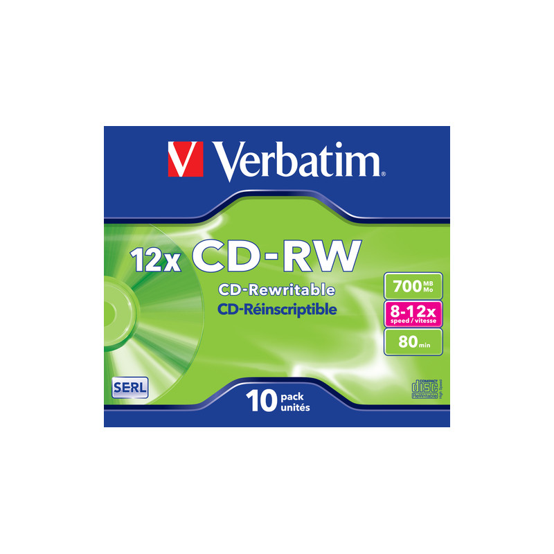 confezione cd-rw verbatim 12x700mb [ecvrbcwh0000001]