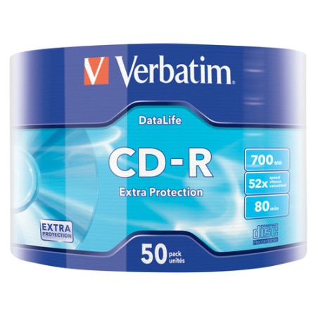confezione cd-r 52x700mb, 50 pezzi [ecvrbcro0000002]