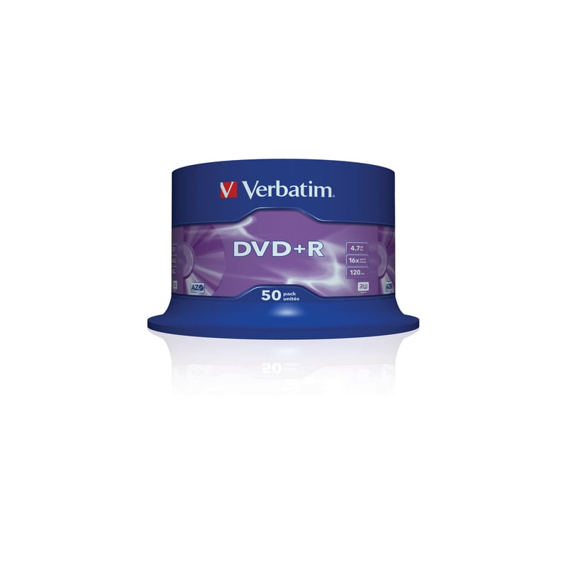 confezione dvd+r verbatim 16x4.7gb, 50 pezzi [ecvrbdprl45]