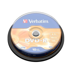 confezione dvd-r 16x4.7gb verbatim, 10 pezzi [ecvrbdmrl05]