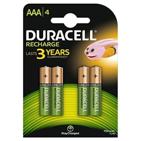pila duracell aaa, 750mah, 4 pezzi [azdurua3lr30001]