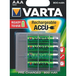 pile ricaricabili varta r3 800mah, 4 pezzi [azvarua30056703]