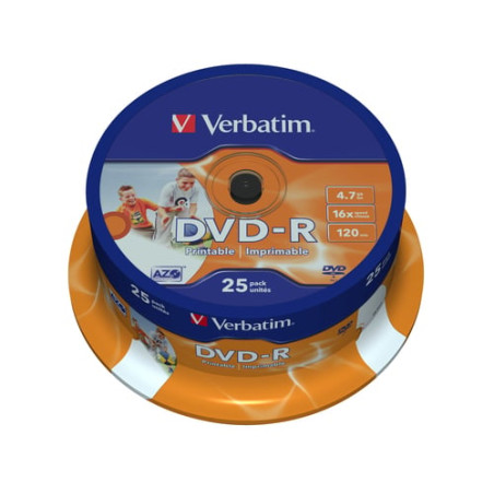 confezione dvd-r verbatim 16x 4.7gb 25pz [ecvrbdmrl25]