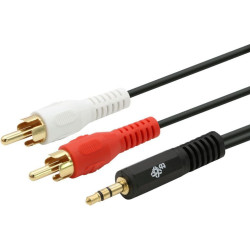 cavo tb 3,5mm minijack, connettori 2x rca m/m2, lunghezza 2,5m [aktbxaj2rca250b]
