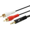 cavo tb 3,5mm minijack, connettori 2x rca m/m2, lunghezza 2,5m [aktbxaj2rca250b]