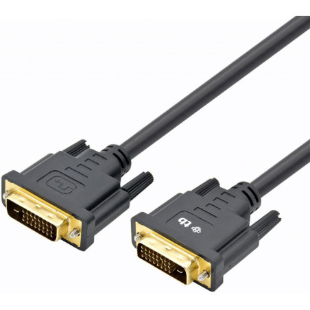 cavo dvi-d to dvi-d tb dvi m-m 24+1, 1.8 m, nero/oro
