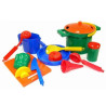 set sandbox giocattoli lena happy sand 14pz multicolore [wqlnap0u9005410]