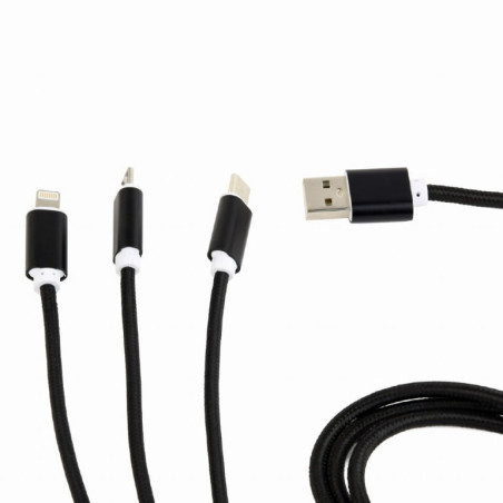 cavo di ricarica usb gembird 3-in-1/1m/nero [akgemku00000031]