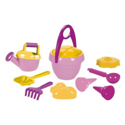 lena - set giochi da spiaggia, happy sand girls, 10 pezzi [wqlnap0u9005421]